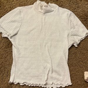 White high neck t-shirt